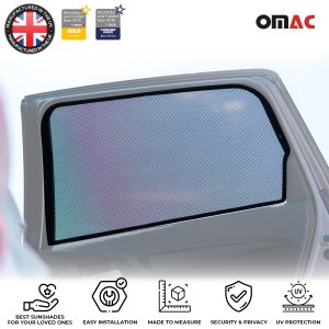 Honda Jazz Window Mesh - Rear - Omac - Black - '14-'20 Honda Jazz Window Mesh - Rear - Omac - Black - '14-'20